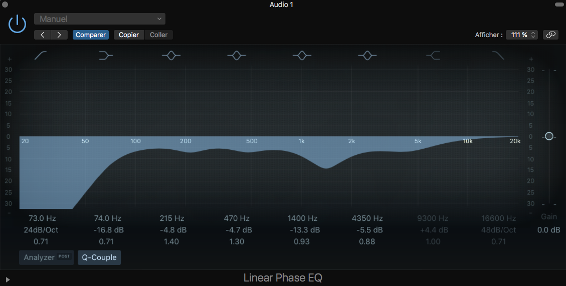 Egaliseur Logic Pro X