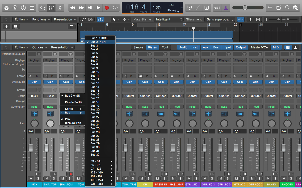 Bus Logic Pro X